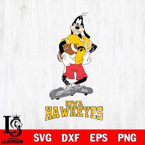 Iowa Hawkeyes Goofy Player SVG DXF EPS PNG FILE,NCAA svg ,Football Digital Download,Instant Download, Silhouette