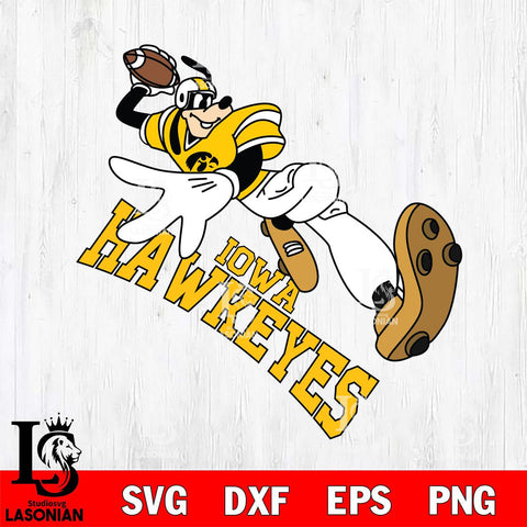 Iowa Hawkeyes Goofy rugby player SVG DXF EPS PNG FILE,NCAA svg ,Football Digital Download,Instant Download, Silhouette