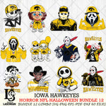 Iowa Hawkeyes Halloween Bundle 12 SVG Svg Eps Dxf Png File, NCAA bundle svg, Digital Download, Instant Download