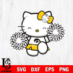 Iowa Hawkeyes Hello Kitty Cheerleader Svg Eps Dxf Png File, Digital Download, Instant Download