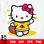 Iowa Hawkeyes Hello Kitty sport 10 Svg Eps Dxf Png File, NCAA svg, Digital Download, Instant Download