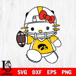 Iowa Hawkeyes Hello Kitty sport 11 Svg Eps Dxf Png File, NCAA svg, Digital Download, Instant Download