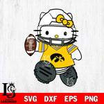 Iowa Hawkeyes Hello Kitty sport Svg Eps Dxf Png File, NCAA svg, Digital Download, Instant Download