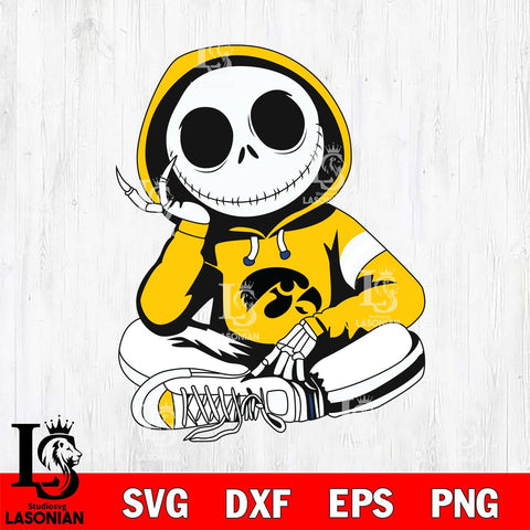 Iowa Hawkeyes Jack Skellington halloween Svg Eps Dxf Png File, NCAA svg, Digital Download, Instant Download