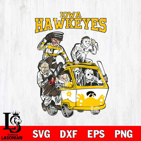 Iowa Hawkeyes Jason Voorhees Horror 10 Svg Eps Dxf Png File, NCAA svg, Digital Download, Instant Download