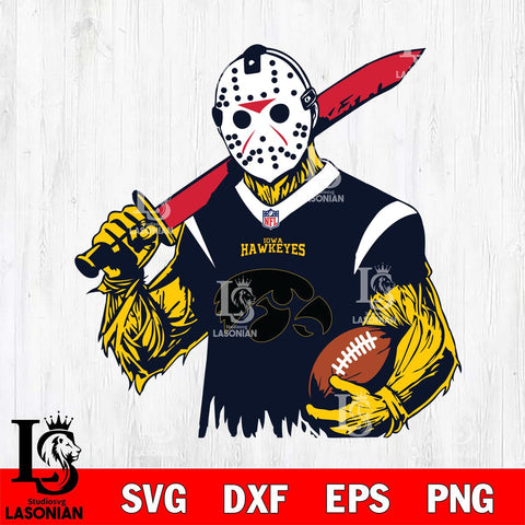 Iowa Hawkeyes Jason Voorhees Horror 11 Svg Eps Dxf Png File, NCAA svg, Digital Download, Instant Download