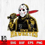 Iowa Hawkeyes Jason Voorhees Horror 12 Svg Eps Dxf Png File, NCAA svg, Digital Download, Instant Download