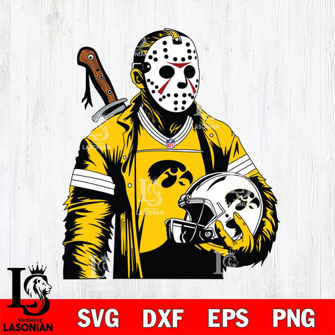Iowa Hawkeyes Jason Voorhees Horror 2 Svg Eps Dxf Png File, NCAA svg, Digital Download, Instant Download
