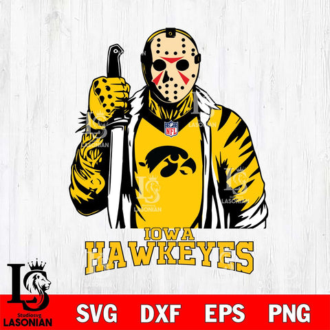 Iowa Hawkeyes Jason Voorhees Horror 3 Svg Eps Dxf Png File, NCAA svg, Digital Download, Instant Download