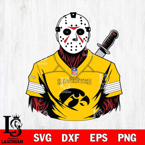 Iowa Hawkeyes Jason Voorhees Horror 4 Svg Eps Dxf Png File, NCAA svg, Digital Download, Instant Download