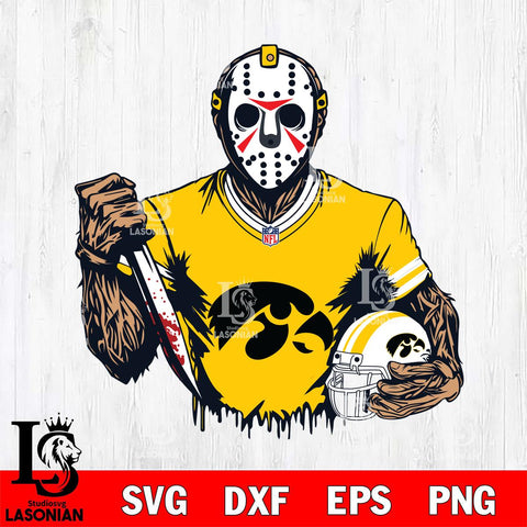 Iowa Hawkeyes Jason Voorhees Horror 5 Svg Eps Dxf Png File, NCAA svg, Digital Download, Instant Download