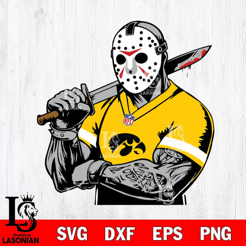 Iowa Hawkeyes Jason Voorhees Horror 6 Svg Eps Dxf Png File, NCAA svg, Digital Download, Instant Download