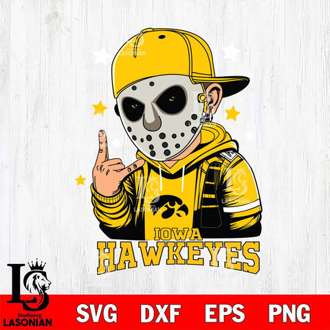 Iowa Hawkeyes Jason Voorhees Horror 9 Svg Eps Dxf Png File, NCAA svg, Digital Download, Instant Download