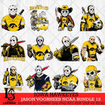 Iowa Hawkeyes Jason Voorhees Horror Bundle 12 SVG Eps Dxf Png File, bundle NCAA svg, Digital Download, Instant Download