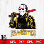 Iowa Hawkeyes Jason Voorhees Horror Halloween Svg Eps Dxf Png File, NCAA svg, Digital Download, Instant Download