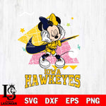 Iowa Hawkeyes Minnie Mouse Dancing SVG DXF EPS PNG FILE, NCAA File Cut,Digital Download,Instant Download