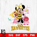 Iowa Hawkeyes Minnie Mouse Sport SVG DXF EPS PNG FILE, NCAA File Cut,Digital Download,Instant Download