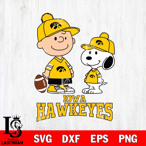 Iowa Hawkeyes Peanuts Snoopy Friends Football SVG DXF EPS PNG FILE,Snoopy File Cut, NCAA Digital Download,Instant Download,Christmas Silhouette