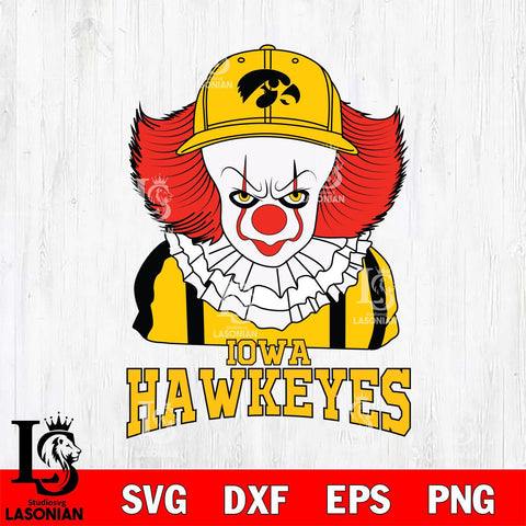 Iowa Hawkeyes Pennywise Horror Sport 10 Svg Eps Dxf Png File, Digital Download