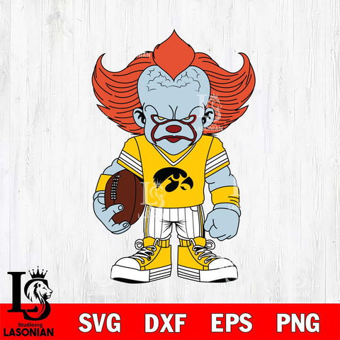 Iowa Hawkeyes Pennywise Horror Sport 11 Svg Eps Dxf Png File, Digital Download
