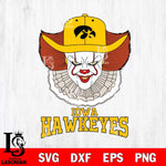 Iowa Hawkeyes Pennywise Horror Sport 12 Svg Eps Dxf Png File, Digital Download