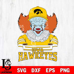 Iowa Hawkeyes Pennywise Horror Sport 2 Svg Eps Dxf Png File, Digital Download