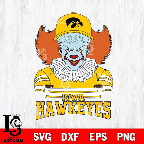 Iowa Hawkeyes Pennywise Horror Sport 2 Svg Eps Dxf Png File, Digital Download