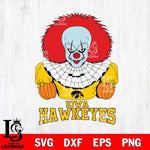 Iowa Hawkeyes Pennywise Horror Sport 3 Svg Eps Dxf Png File, Digital Download