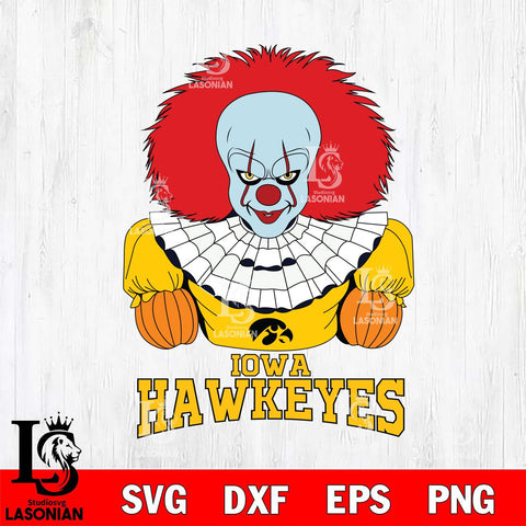Iowa Hawkeyes Pennywise Horror Sport 3 Svg Eps Dxf Png File, Digital Download