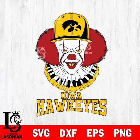 Iowa Hawkeyes Pennywise Horror Sport 4 Svg Eps Dxf Png File, Digital Download
