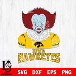 Iowa Hawkeyes Pennywise Horror Sport 5 Svg Eps Dxf Png File, Digital Download