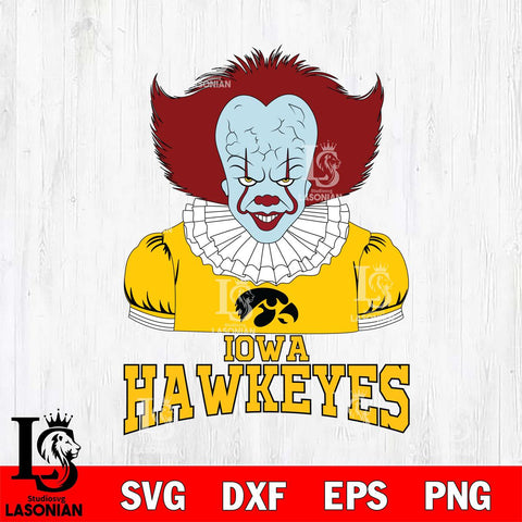 Iowa Hawkeyes Pennywise Horror Sport 5 Svg Eps Dxf Png File, Digital Download