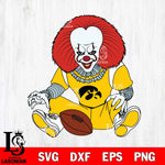Iowa Hawkeyes Pennywise Horror Sport 6 Svg Eps Dxf Png File, Digital Download