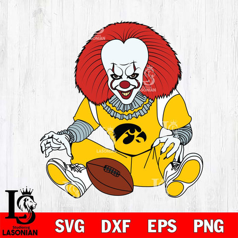 Iowa Hawkeyes Pennywise Horror Sport 6 Svg Eps Dxf Png File, Digital Download