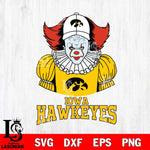 Iowa Hawkeyes Pennywise Horror Sport 7 Svg Eps Dxf Png File, Digital Download