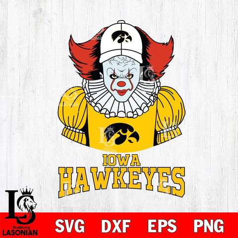 Iowa Hawkeyes Pennywise Horror Sport 7 Svg Eps Dxf Png File, Digital Download
