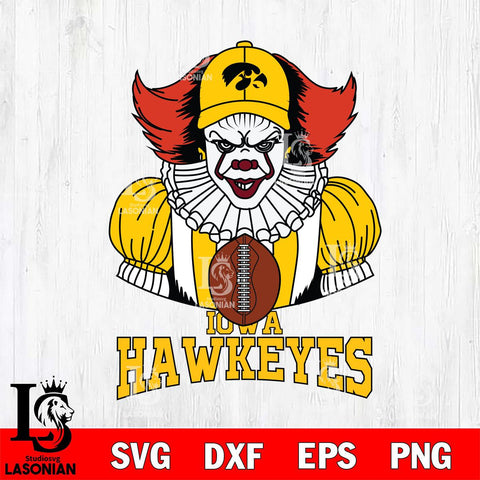 Iowa Hawkeyes Pennywise Horror Sport 9 Svg Eps Dxf Png File, Digital Download