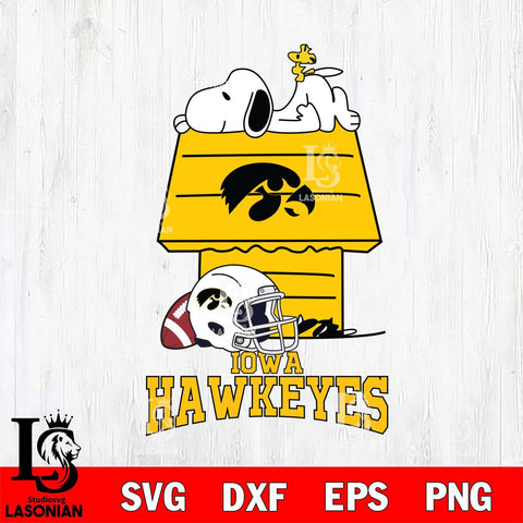 Iowa Hawkeyes Snoopy Chill Football SVG DXF EPS PNG FILE,Snoopy File Cut, NCAA Digital Download,Instant Download,Christmas Silhouette
