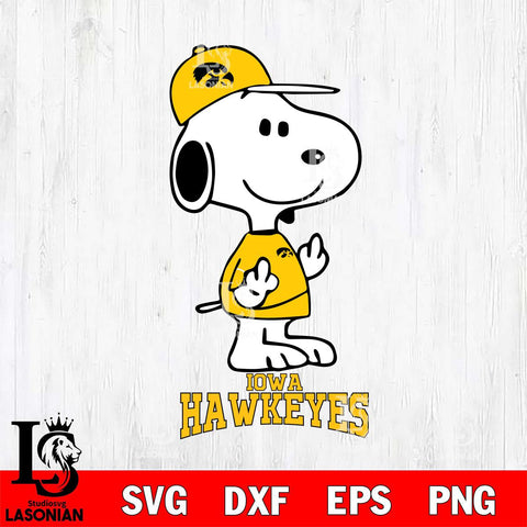 Iowa Hawkeyes Snoopy Sport 8 Svg Eps Dxf Png File, Digital Download