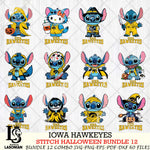Iowa Hawkeyes Stitch Horror Bundle 12 SVG Svg Eps Dxf Png File, NCAA svg, Digital Download, Instant Download
