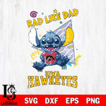 Iowa Hawkeyes Stitch Love Rad Like Dad SVG DXF EPS PNG FILE, NCAA File Cut,Digital Download,Instant Download