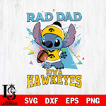 Iowa Hawkeyes Stitch Rad Dad SVG DXF EPS PNG FILE, NCAA File Cut,Digital Download,Instant Download