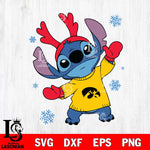 Iowa Hawkeyes Stitch Santa Christmas Svg Eps Dxf Png File, Digital Download, Instant Download