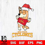 Iowa State Cyclones Bluey Chilli Happy Christmas Svg Eps Dxf Png File, Digital Download