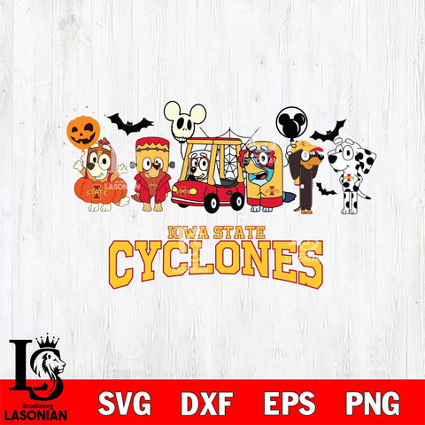 Iowa State Cyclones Bluey Halloween Svg Eps Dxf Png File, Digital Download, Instant Download
