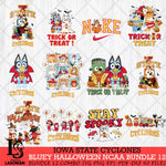Iowa State Cyclones Bluey Halloween NCAA 12 SVG Eps Dxf Png File, Bundle NCAA svg, Digital Download, Instant Download