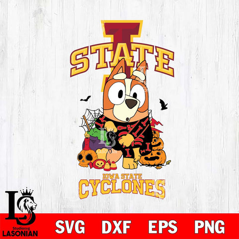 Iowa State Cyclones Bluey Halloween NCAA Svg Eps Dxf Png File, Digital Download, Instant Download