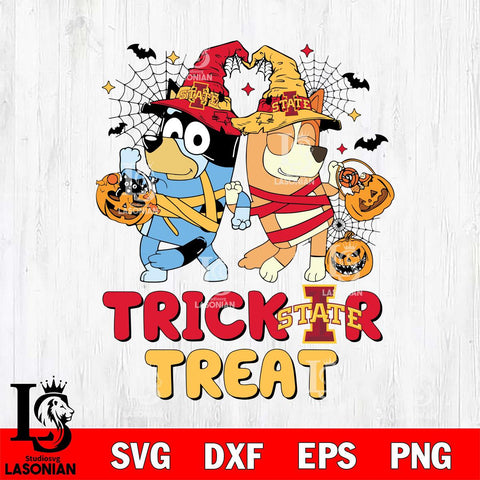 Iowa State Cyclones Bluey Trick or Treat Halloween 2 Svg Eps Dxf Png File, Digital Download, Instant Download