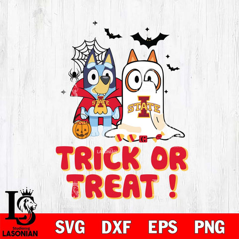 Iowa State Cyclones Bluey Trick or Treat Halloween Svg Eps Dxf Png File, Digital Download, Instant Download