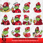 Iowa State Cyclones Boujee Grinch NCAA Bundle 12 SVG Eps Dxf Png File, Digital Download, Instant Download
